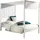 58 aufm Kessel Himmelbett Katey 140 x 200 cm Kiefer massiv lackiert Weiß