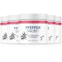 Pfeffersalbe Plus zum Bräunen, Aktiv Pfeffer Salbe, Reichhaltige Salbe mit Plus Collagen & Arganöl, Hautreparatur Pfeffer Salbes, Feuchtigkeitsspendende Gesichtscreme für alle Hauttypen (5PC)