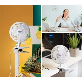Adler AD 7317 Tischventilator mit Clip + Sockel