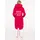Zwillingsherz Jerseymantel ZWILLINGSHERZ "Küste Meer Moin", Damen, Gr. L/XL, pink (fuchsia), angeraute Sweatware, Obermaterial: 50% Baumwolle, 50% Polyester, Mäntel, mit großem Motiv am Rücken