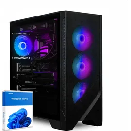 dcl24.de dcl24 AMD Gamer PC Ryzen 9 7950X3D, RTX4070 12GB - 1000GB SSD, 32GB DDR5, PC System mit 8x4.5 GHz, WLAN, Spiele Computer mit Windows 11 Pro