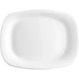 Bormioli Rocco 431240F26321990 Piatto 34x24 Parma Bianco DISHWARE_PLATE, Glas, Weiss/opulenter Garten