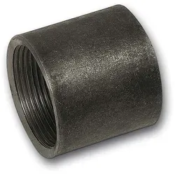 Muffe, schwarz glatt , 1