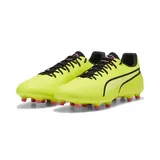 Puma King PRO FG/AG Soccer Shoe, Electric Lime Black-Poison PINK, 46