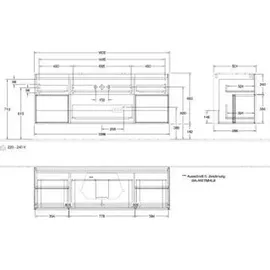 Villeroy & Boch V&B Waschtischunterschrank Finion 160x60, Pl b m, Reg wh. m Lac, bla m Lac