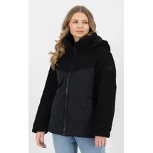 Lpo Steppjacke LPO "XAVIA WMN", Damen, Gr. 36/38 (M), schwarz, 100% Polyester, tailliert hüftbedeckend, Jacken Steppjacke, hochgeschlossener Kragen mit Sherpa-Fleece
