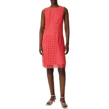 Comma, Tailliertes Spitzenkleid Koralle 44