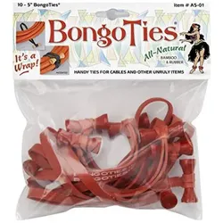 Bongo-Krawatten All-Red 10Stück