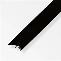 Alfer Abschluss-Profil 1 m, 32 x 12.5 mm Alu eloxiert gebürstet schwarz