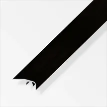 Alfer Abschluss-Profil 1 m, 32 x 12.5 mm Alu eloxiert gebürstet schwarz