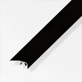 Alfer Abschluss-Profil 1 m, 32 x 12.5 mm Alu eloxiert gebürstet schwarz