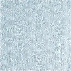 Ambiente 15 Servietten Papier 33x33cm 3-lagig - Einweg Papierservietten mit Ornamenten geprägt Hochzeit Dinner Gastronomie Party Hochzeitsservietten Hellblau