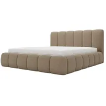 GRAINGOLD Polsterbett mit Bettkasten 140x200, Braun ¦ Maße (cm): B: 165 H: 105