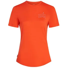 Icebreaker Merino 125 Cool-Lite Sphere Across the Peaks T-Shirt orange S