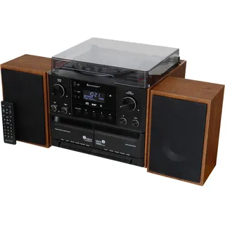 Soundmaster MCD5600 Stereoanlage Plattenspieler, DAB+, UKW, Bluetooth®, CD, Kassette, USB 2 x 5 W Braun