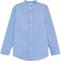 S.Oliver Slim Fit: Baumwoll-Hemd mit Stehkragen Kinder, blau, 104/110