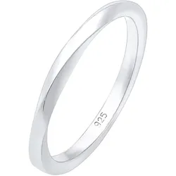Elli Basic Bandring Gedreht Klassisch Trend 925 Silber Ringe   Damen 