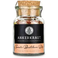 Ankerkraut Tomate-Basilikum-Dip, 60g im Korkenglas, Gewürz für Leichte Herstellung von Lecker Dip, Perfekt zu Brot, Gemüse, Fleisch, BBQ, Natur Genuss mit Premium Geschmack