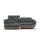 KOINOR Eckcouch Leder 3-Sitzer Blau