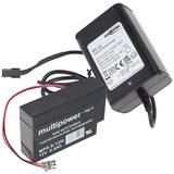 AccuCell Ladegerät inklusive 1 Akku passend für den Multipower Bleiakku MP0.8-12H Heim und Haus