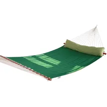 MacaMex California Doppelstabhängematte Gefüttert Grün