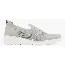 Komfort Slipper - Damen - grau