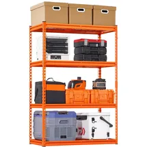 Vevor Schwerlastregal 4-stufiges Stahl 508x1016x1524mm orange