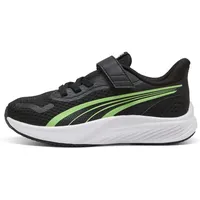Puma Pounce Lite AC+ PS Sneaker, Black-Spring FERN White,