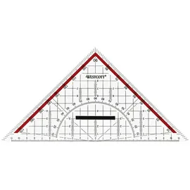 Westcott Geodreieck 22 cm Transparent