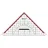 Westcott Geodreieck 22 cm Transparent