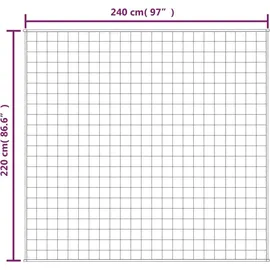 vidaXL Gewichtsdecke Blau 220x240 cm 15 kg Stoff