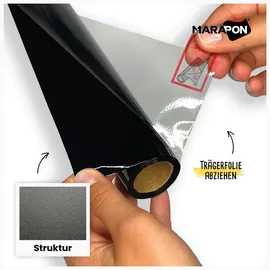 Marapon Fensterfolie Blickdicht selbsthaftend in schwarz 0,30x2 m Verdunkelungsfolie mit hohem Sichtschutz Sichtschutzfolie Fenster statisch haftend Folie Fenster Sichtschutz Blackout Glasfolie