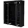 dibea Faltbarer Stoffkleiderschrank 175 x 150 x 45 cm Schwarz