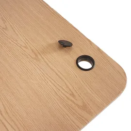 Mendler Eckschreibtisch HWC-D40 hellbraun / Weiß