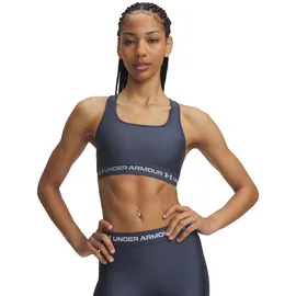 Under Armour Crossback Mid Bra Grau/Blau XS
