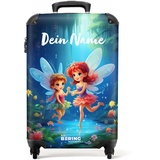 NoBoringSuitcases.com® Kinderkoffer Mädchen - Koffer Kinder Mädchen - Feen am Wasser - Kinder Koffer Madchen - Trolley - Kinder Trolley Mädchen - 55x40x20 - Fotokoffer - Personalisiert