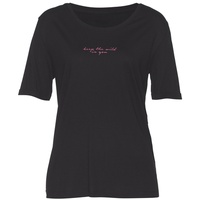 VIVANCE DREAMS Damen Pyjama schwarz pink Zebra bedruckt Gr.32