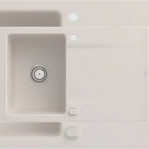 Villeroy & Boch Siluet 45 rechts Einbauspüle crema Excenterbetätigung 800 x 510 mm
