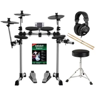 XDrum DD-400 E-Drum-Set Komplettset mit Kopfhörer, Hocker, Schule und Sticks