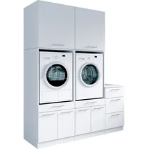 laundreezy Mehrzweckschrank-Set 186 x 238 x 68 cm Weiß