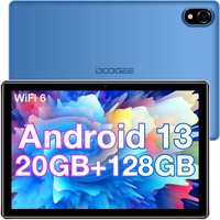DOOGEE U10 PRO Tablet 10 Zoll Android 13 Tablet PC, 20 GB RAM 128 GB ROM (TF 1 TB), 5060 mAh Akku, Kinder Tablet HD, 8 MP Kamera, 3.5 mm Klinkenkopfhörer/BT 5.0/WiFi6/OTG,TÜV Eye Protection, Blau