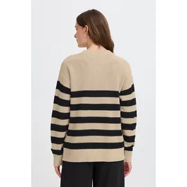 Oxmo Strickpullover mit Streifen Beige S