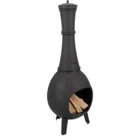 Esschert Design Terrassenofen M 120 cm Gusseisen schwarz