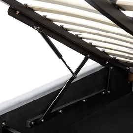 Beliani Polsterbett, Hellblau, Textil, 180x200 cm Schlafzimmer, Betten, Polsterbetten