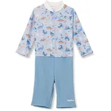 Playshoes UV-Schutz Einteiler Unisex Kinder Badeanzug Schwimmanzug Badebekleidung, Dino Allover Langarm, 62/68