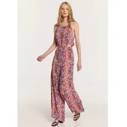 Lois Jeans für Damen. 290302482 Jumpsuit mit Aztekenmuster und Ausschnitten in Rosa (XL), Lässig, Viskose, Ärmellos / Hosenträger