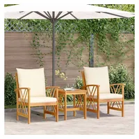 vidaXL Garten-Lounge-Set 3-tlg. braun