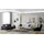 JV Möbel Couchgarnitur Dreisitzer Sessel Couch Polstersofa Stoffsofa blau 3tlg