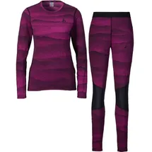 Odlo Damen Unterwäschenset Set long WHISTLER ECO, Pink/Schwarz, S