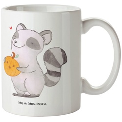 Mr. & Mrs. Panda Tasse Waschbär Kürbis – Weiß – Geschenk, Kaffeetasse, Tasse, Dekoration, Tr, Keramik weiß